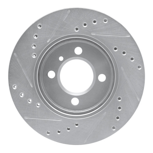 DFC Brake Rotor - Drilled and Slotted - Silver 631-31017R