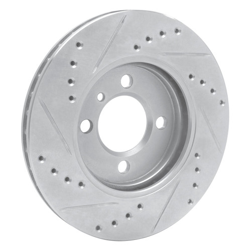 DFC Brake Rotor - Drilled and Slotted - Silver 631-31017R