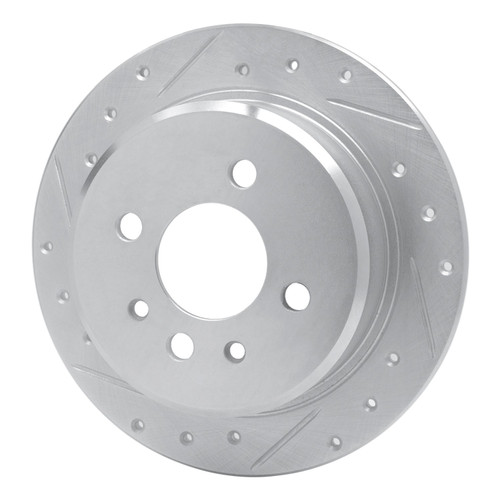DFC Brake Rotor - Drilled and Slotted - Silver 631-31018L