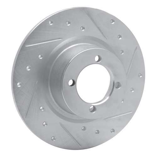 DFC Brake Rotor - Drilled and Slotted - Silver 631-31000R