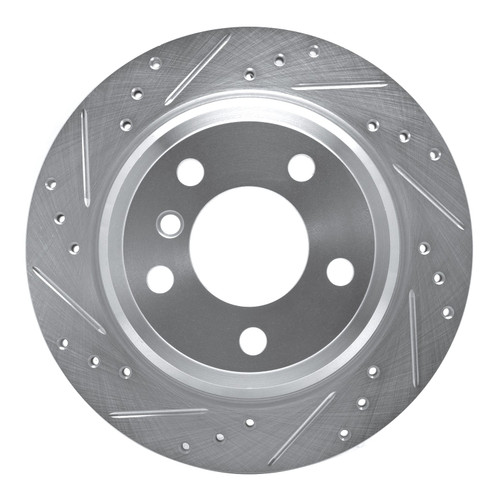 DFC Brake Rotor - Drilled and Slotted - Silver 631-31117L