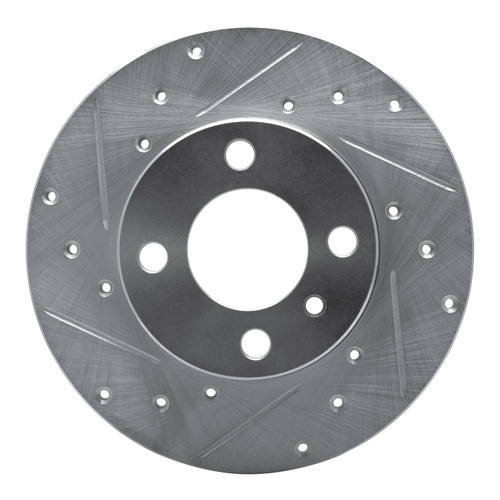 DFC Brake Rotor - Drilled and Slotted - Silver 631-31006L