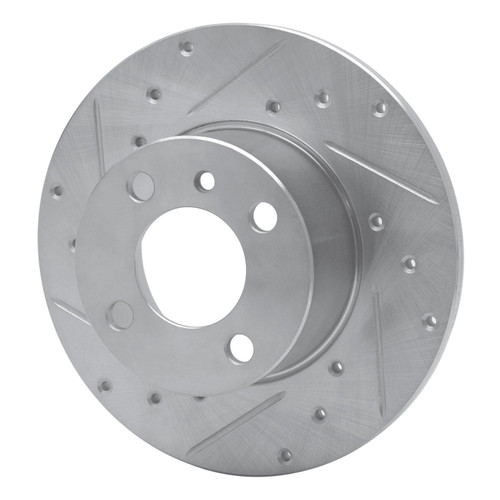 DFC Brake Rotor - Drilled and Slotted - Silver 631-31006L