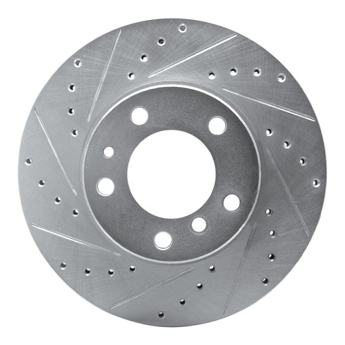 DFC Brake Rotor - Drilled and Slotted - Silver 631-31023L