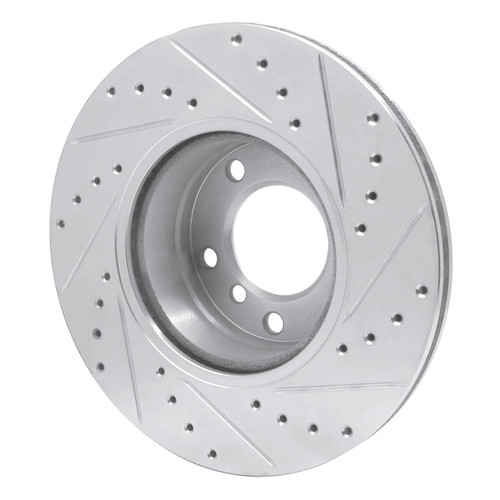 DFC Brake Rotor - Drilled and Slotted - Silver 631-31023L