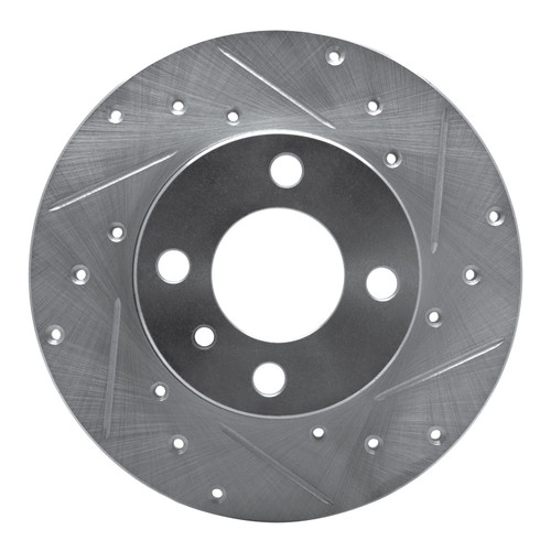 DFC Brake Rotor - Drilled and Slotted - Silver 631-31006R