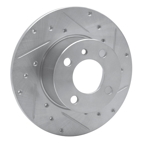 DFC Brake Rotor - Drilled and Slotted - Silver 631-31006R
