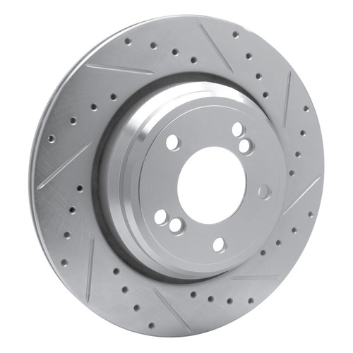 DFC Brake Rotor - Drilled and Slotted - Silver 631-31050R