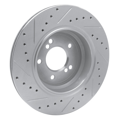 DFC Brake Rotor - Drilled and Slotted - Silver 631-31050R