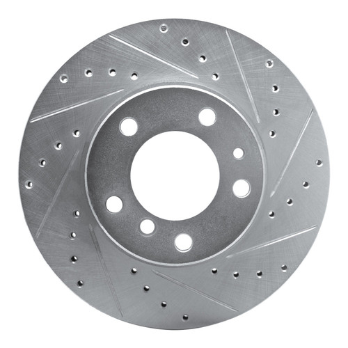 DFC Brake Rotor - Drilled and Slotted - Silver 631-31023R