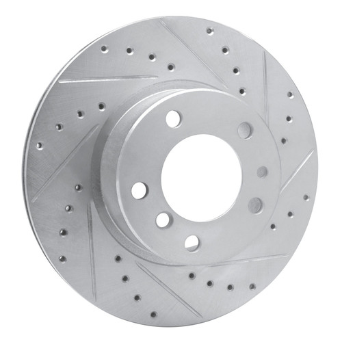 DFC Brake Rotor - Drilled and Slotted - Silver 631-31023R