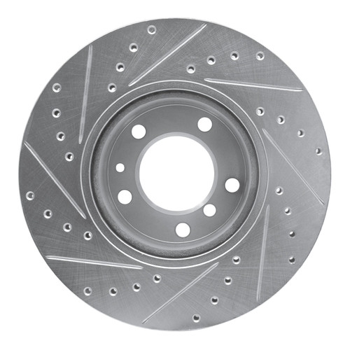 DFC Brake Rotor - Drilled and Slotted - Silver 631-31023R