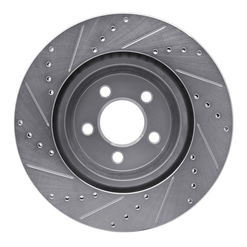 DFC Brake Rotor - Drilled and Slotted - Silver 631-39017R