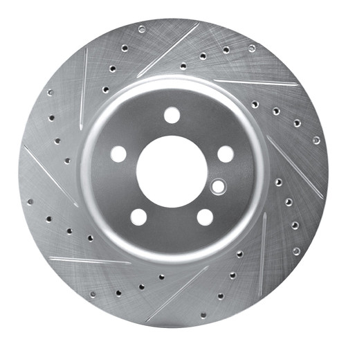 DFC Brake Rotor - Drilled and Slotted - Silver 631-31097L