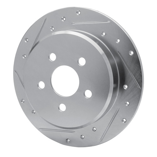 DFC Brake Rotor - Drilled and Slotted - Silver 631-39008L