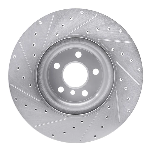 DFC Brake Rotor - Drilled and Slotted - Silver 631-31130R