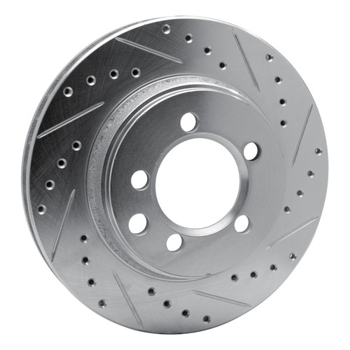 DFC Brake Rotor - Drilled and Slotted - Silver 631-40053R
