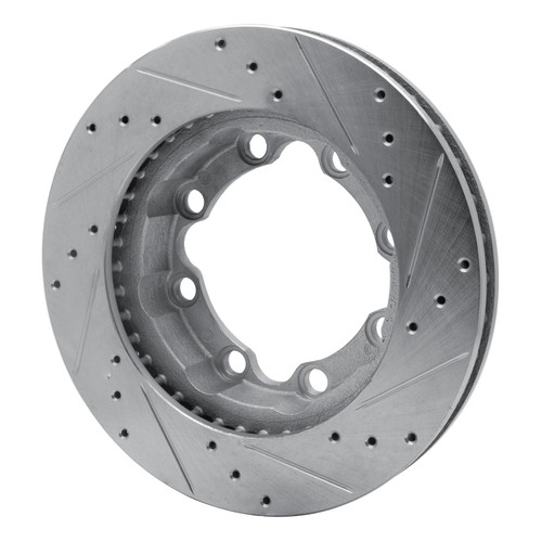 DFC Brake Rotor - Drilled and Slotted - Silver 631-40045L