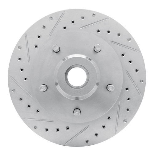 DFC Brake Rotor - Drilled and Slotted - Silver 631-40074L