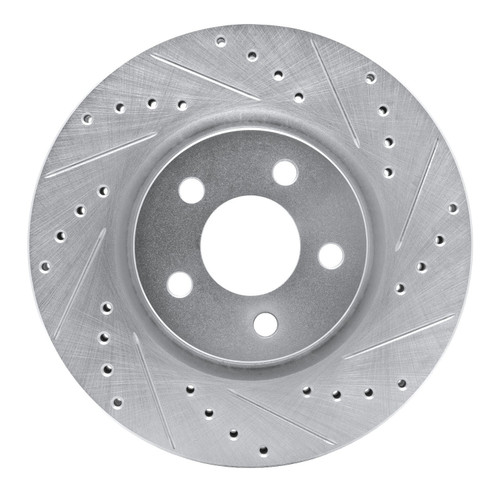 DFC Brake Rotor - Drilled and Slotted - Silver 631-39013R
