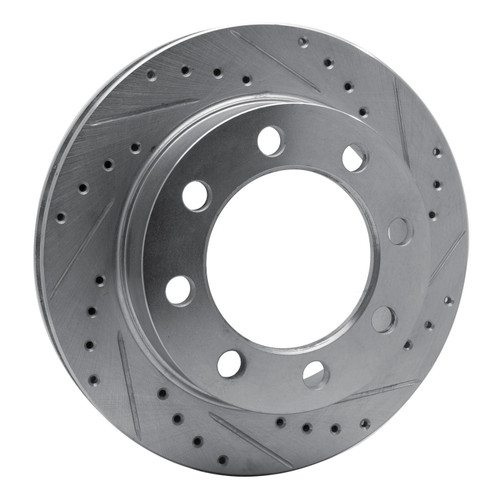 DFC Brake Rotor - Drilled and Slotted - Silver 631-40056R