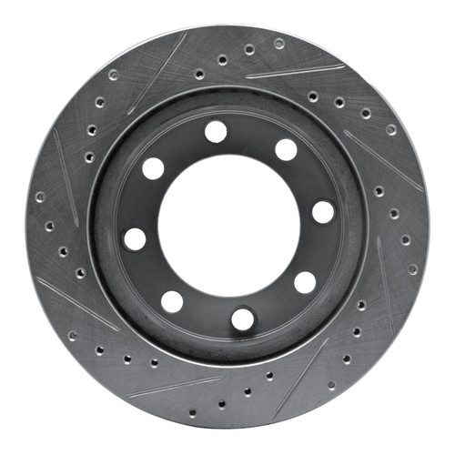 DFC Brake Rotor - Drilled and Slotted - Silver 631-40056R
