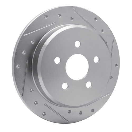 DFC Brake Rotor - Drilled and Slotted - Silver 631-39014R