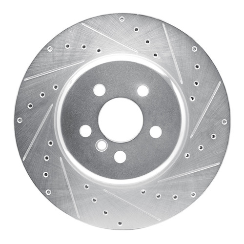 DFC Brake Rotor - Drilled and Slotted - Silver 631-31168R