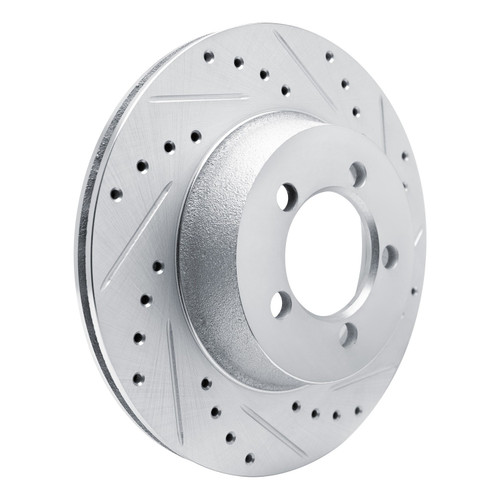 DFC Brake Rotor - Drilled and Slotted - Silver 631-40002R
