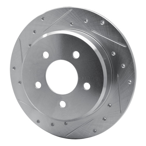 DFC Brake Rotor - Drilled and Slotted - Silver 631-40083L