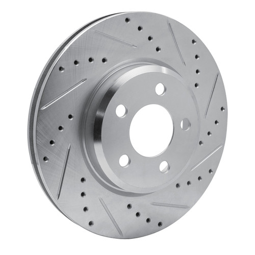 DFC Brake Rotor - Drilled and Slotted - Silver 631-39015R