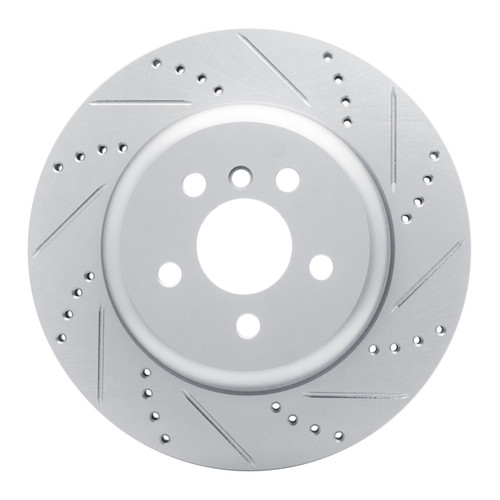 DFC Brake Rotor - Drilled and Slotted - Silver 631-31170D