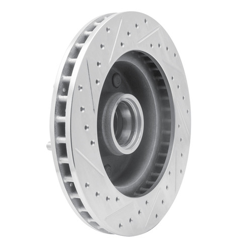 DFC Brake Rotor - Drilled and Slotted - Silver 631-40061R
