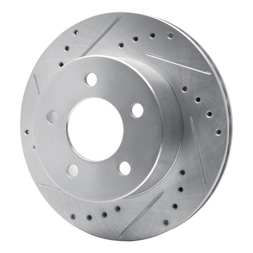 DFC Brake Rotor - Drilled and Slotted - Silver 631-42022L