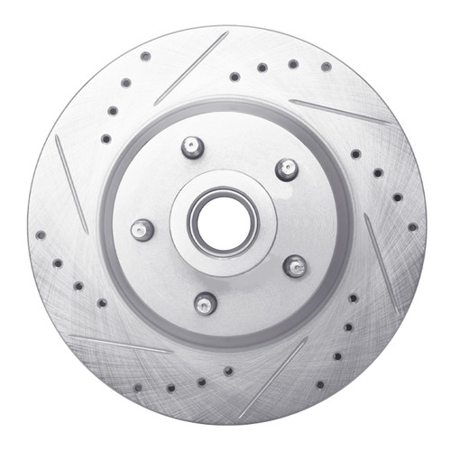 DFC Brake Rotor - Drilled and Slotted - Silver 631-39003L