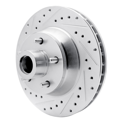 DFC Brake Rotor - Drilled and Slotted - Silver 631-39026L