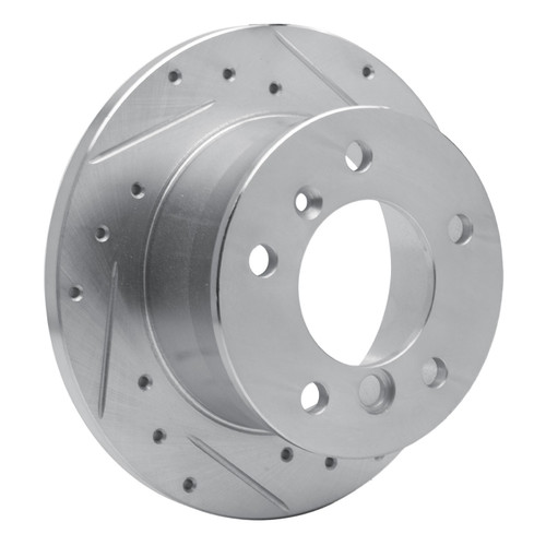 DFC Brake Rotor - Drilled and Slotted - Silver 631-40038R