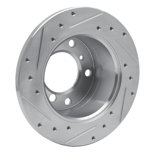 DFC Brake Rotor - Drilled and Slotted - Silver 631-40038R