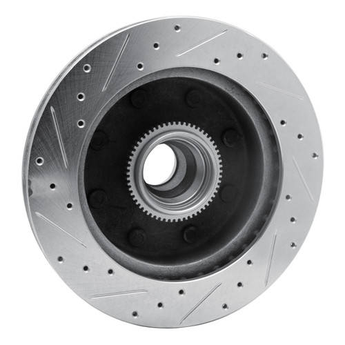DFC Brake Rotor - Drilled and Slotted - Silver 631-40086R