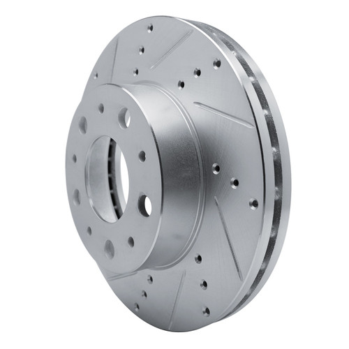 DFC Brake Rotor - Drilled and Slotted - Silver 631-40114L