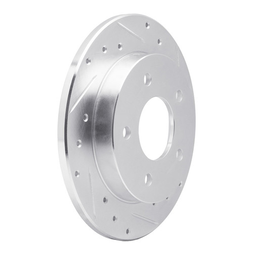 DFC Brake Rotor - Drilled and Slotted - Silver 631-46003R