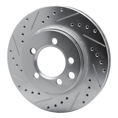 DFC Brake Rotor - Drilled and Slotted - Silver 631-40053L