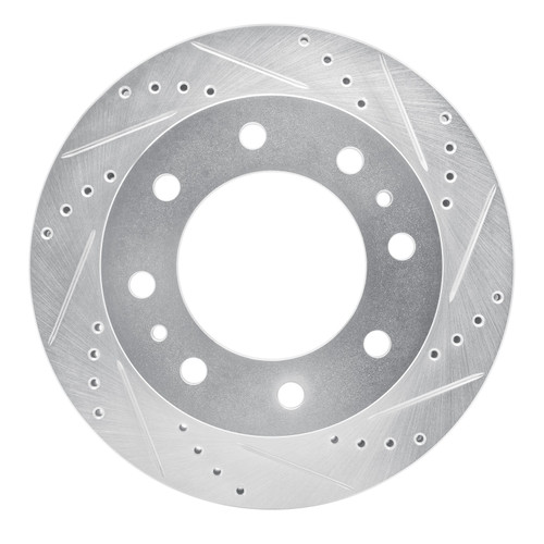 DFC Brake Rotor - Drilled and Slotted - Silver 631-40127R