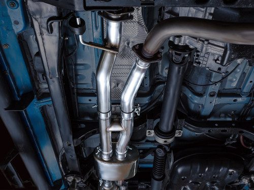 AWE Tuning AWE 0FG Exhaust with BashGuard for 3rd Gen Tacoma - Dual Diamond Blac