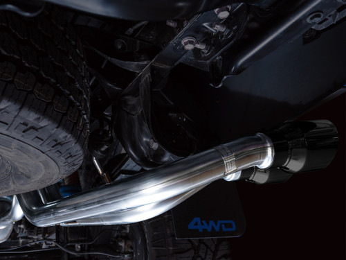 AWE Tuning AWE 0FG Exhaust with BashGuard for 3rd Gen Tacoma - Dual Diamond Blac