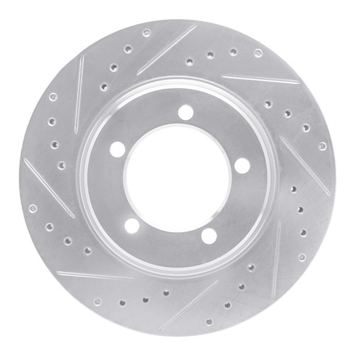 DFC Brake Rotor - Drilled and Slotted - Silver 631-47030L