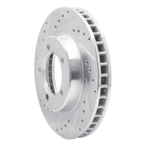 DFC Brake Rotor - Drilled and Slotted - Silver 631-47030L