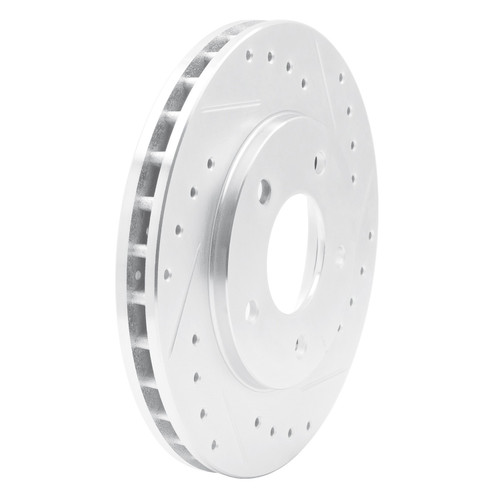DFC Brake Rotor - Drilled and Slotted - Silver 631-47019R