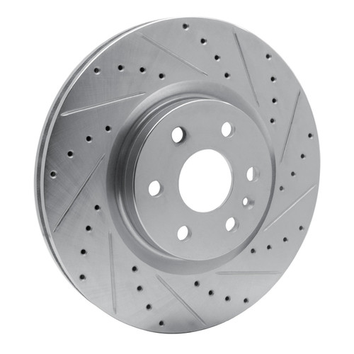 DFC Brake Rotor - Drilled and Slotted - Silver 631-46046R