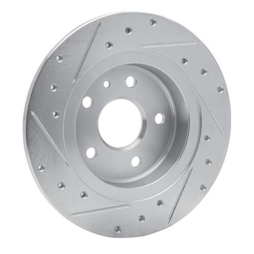 DFC Brake Rotor - Drilled and Slotted - Silver 631-45018R